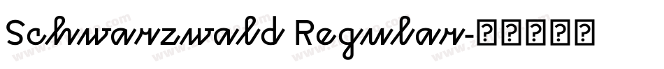 Schwarzwald Regular字体转换